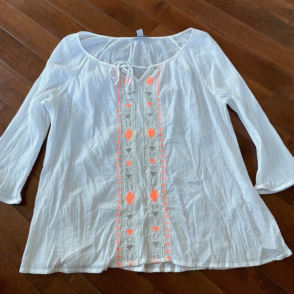 White Old Navy Blouse- size XXL